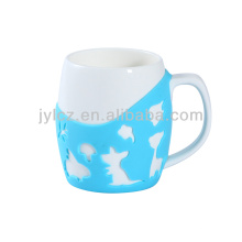 Caneca criativa de 600cc com manga de silicone